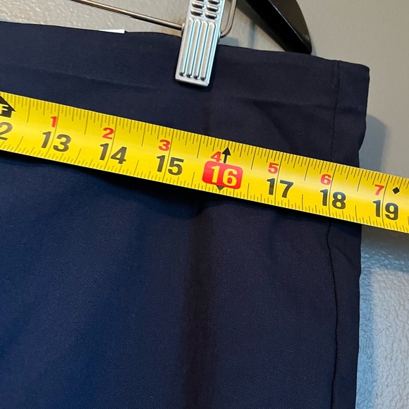 NWT Alfani Sz 16 Long Women’s Navy Blue Tummy Control Trouser Pants Ret $49! - Picture 4 of 13